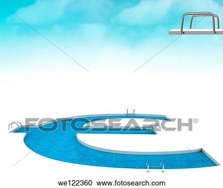 Euro shaped swimming pool View Large Photo Image Stock Image - Euro shaped swimming pool. Fotosearch