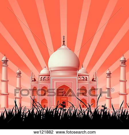 Facade of a mausoleum, Taj Mahal, Agra, Uttar Pradesh, India View Large Photo Image Stock Image - Facade of a mausoleum, Taj Mahal, Agra, Uttar Pradesh, India. Fotosearch