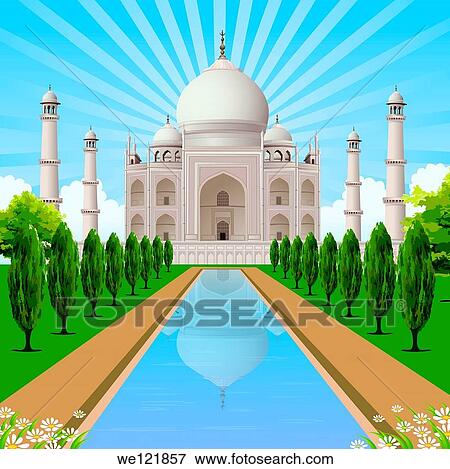 Facade of a mausoleum, Taj Mahal, Agra, Uttar Pradesh, India View Large Photo Image Stock Photo - Facade of a mausoleum, Taj Mahal, Agra, Uttar Pradesh, India. Fotosearch
