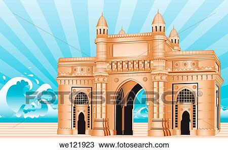 Stock Image - Facade of a monument, Gateway Of India, Mumbai, Maharashtra, India. Fotosearch