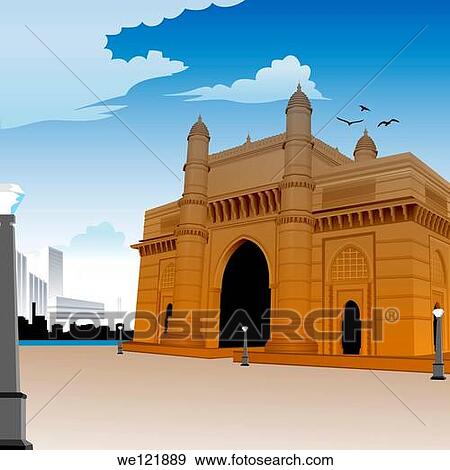 Facade of a monument, Gateway Of India, Mumbai, Maharashtra, India View Large Photo Image Stock Photo - Facade of a monument, Gateway Of India, Mumbai, Maharashtra, India. Fotosearch