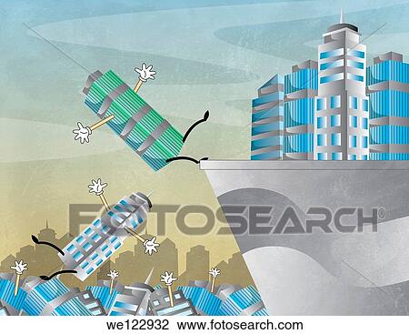 Falling buildings representing the concept of business uncertainty View Large Photo Image Stock Image - Falling buildings representing the concept of business uncertainty. Fotosearch