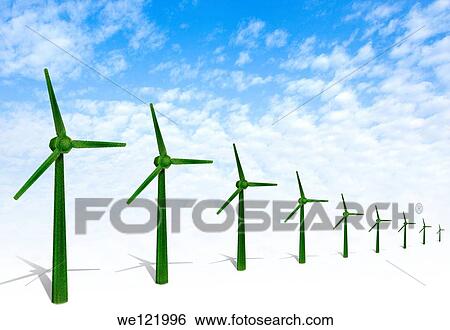 Grass rendering wind turbines View Large Photo Image Stock Photograph - Grass rendering wind turbines. Fotosearch