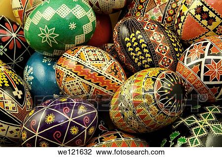 Grouped pysanky eggs with traditional design on them View Large Photo Image Stock Image - Grouped pysanky eggs with traditional design on them. Fotosearch