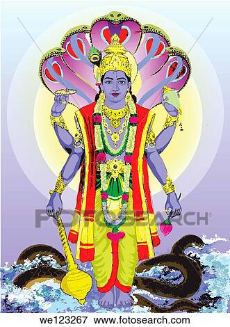 Stock Photo - Hindu god Vishnu. Fotosearch