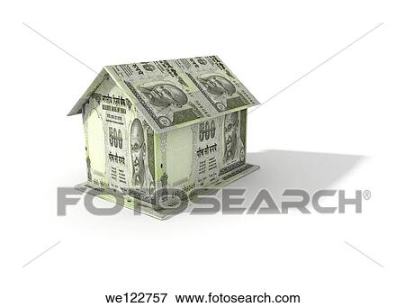 House made from Indian currency notes View Large Photo Image Stock Photo - House made from Indian currency notes. Fotosearch