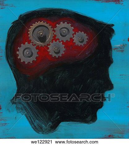 Human head with interlocked gear wheel View Large Photo Image Stock Image - Human head with interlocked gear wheel. Fotosearch