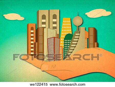 Human palm holding skyscrapers View Large Photo Image Stock Photography - Human palm holding skyscrapers. Fotosearch
