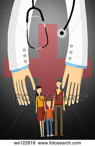 Illustrated shot of a family covered under medical insurance View Large Photo Image Stock Photo - Illustrated shot of a family covered under medical insurance. Fotosearch