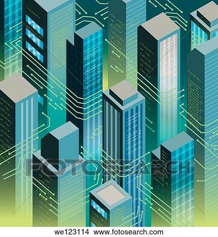 Illustration image of futuristic city View Large Photo Image Picture - Illustration image of futuristic city. Fotosearch