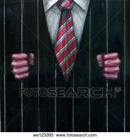 Illustration of businessman in a prison View Large Photo Image Stock Photography - Illustration of businessman in a prison. Fotosearch