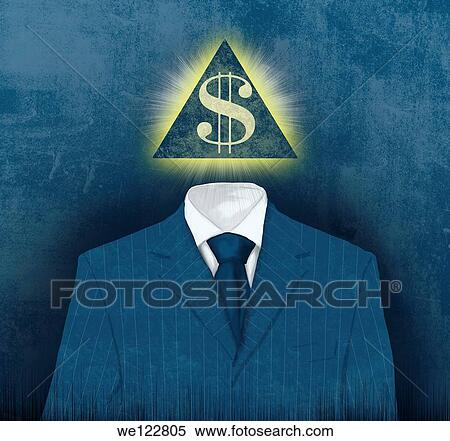 Illustration of businessman with pyramid face of dollar symbol View Large Photo Image Stock Photography - Illustration of businessman with pyramid face of dollar symbol. Fotosearch