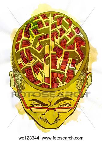 Illustration of human brain depicting the source of knowledge View Large Photo Image Picture - Illustration of human brain depicting the source of knowledge. Fotosearch