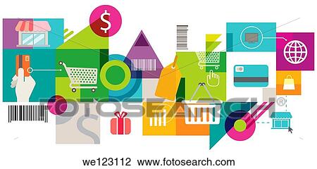 Illustration of online shopping View Large Photo Image Stock Image - Illustration of online shopping. Fotosearch