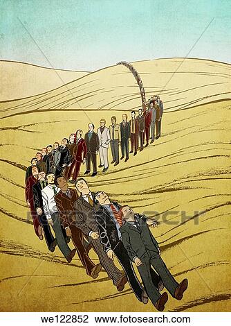 Illustration shot of men in line falling down like dominos View Large Photo Image Stock Image - Illustration shot of men in line falling down like dominos. Fotosearch