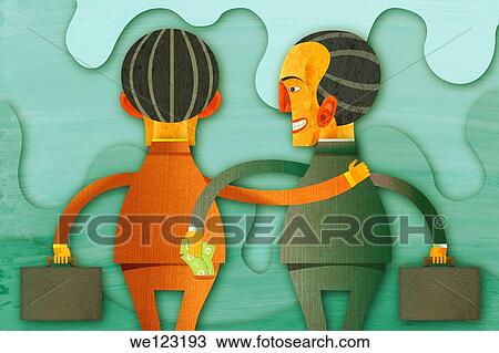 Illustrative image of businessman removing money from friend´s pocket representing fraud View Large Photo Image Stock Image - Illustrative image of businessman removing money from friend´s pocket representing fraud. Fotosearch