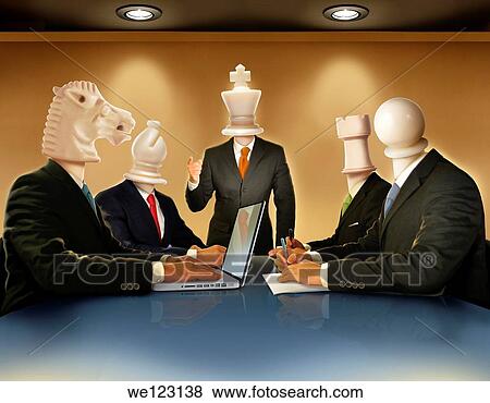 Illustrative image of businesspeople in meeting representing business strategy View Large Photo Image Stock Photo - Illustrative image of businesspeople in meeting representing business strategy. Fotosearch
