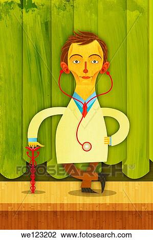 Illustrative image of confident male doctor standing against curtains View Large Photo Image Stock Image - Illustrative image of confident male doctor standing against curtains. Fotosearch