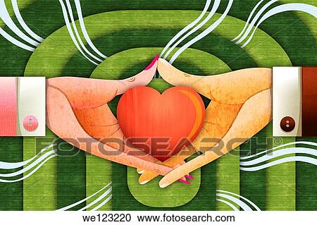 Illustrative image of hands with heart representing love View Large Photo Image Stock Image - Illustrative image of hands with heart representing love. Fotosearch