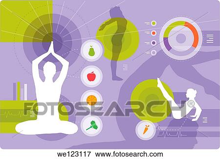 Illustrative image of healthy lifestyle View Large Photo Image Stock Photo - Illustrative image of healthy lifestyle. Fotosearch