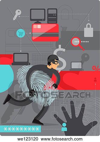 Stock Image - Illustrative image of internet identity theft. Fotosearch