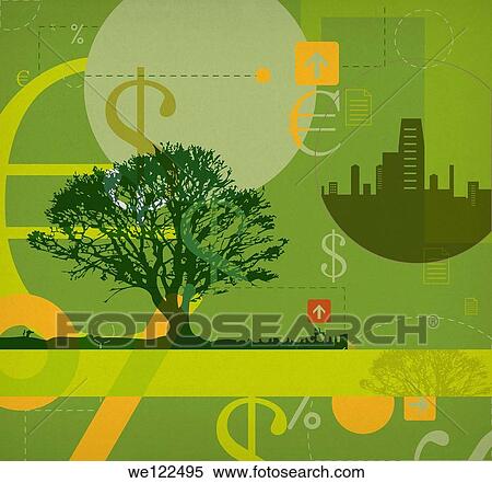 Stock Photography - Illustrative representation conveying go green message. Fotosearch