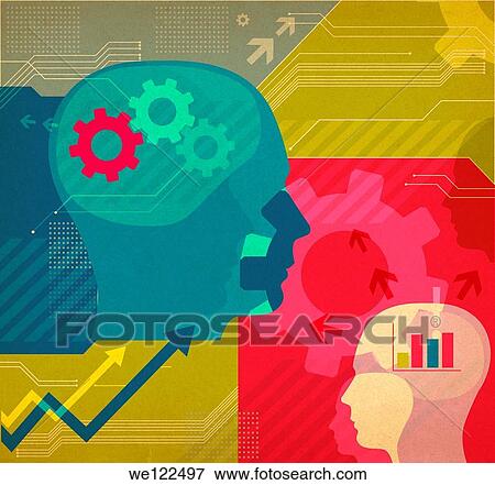 Illustrative representation of a head with cog wheels View Large Photo Image Stock Photo - Illustrative representation of a head with cog wheels. Fotosearch