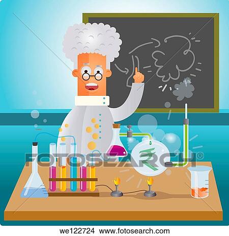 Illustrative representation of a man doing money research in a laboratory View Large Photo Image Picture - Illustrative representation of a man doing money research in a laboratory. Fotosearch