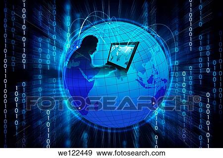 Illustrative representation of a businessman trading online View Large Photo Image Stock Photo - Illustrative representation of a businessman trading online. Fotosearch
