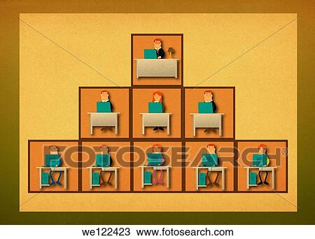 Illustrative representation of an office hierarchy View Large Photo Image Stock Image - Illustrative representation of an office hierarchy. Fotosearch