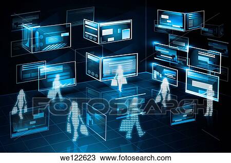 Illustrative representation of computer networking View Large Photo Image Stock Image - Illustrative representation of computer networking. Fotosearch