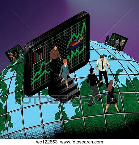 Illustrative representation of global business network View Large Photo Image Stock Image - Illustrative representation of global business network. Fotosearch