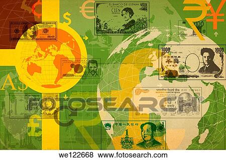 Illustrative representation of global currency View Large Photo Image Stock Photo - Illustrative representation of global currency. Fotosearch