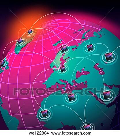 Illustrative representation of network globalization View Large Photo Image Picture - Illustrative representation of network globalization. Fotosearch