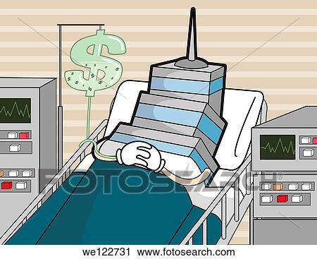 Stock Image - Illustrative representation of showing financial aid to firms. Fotosearch