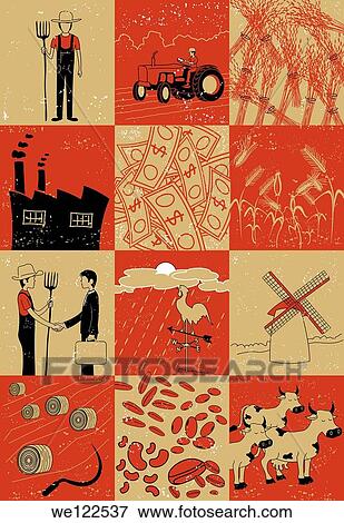 Stock Photo - Illustrative representation of agriculture business. Fotosearch