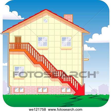 Illustrative representation of the downfall in real estate View Large Photo Image Stock Photo - Illustrative representation of the downfall in real estate. Fotosearch
