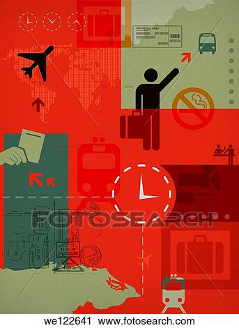 Illustrative representation of world travel and transport View Large Photo Image Stock Image - Illustrative representation of world travel and transport. Fotosearch