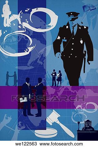 Illustrative representation showing law and judiciary system View Large Photo Image Stock Image - Illustrative representation showing law and judiciary system. Fotosearch
