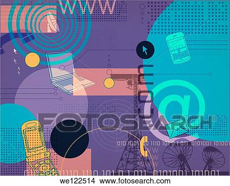 Illustrative representation showing telecommunications View Large Photo Image Picture - Illustrative representation showing telecommunications. Fotosearch