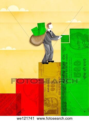 Illustrative representation showing recovery from recession View Large Photo Image Stock Image - Illustrative representation showing recovery from recession. Fotosearch