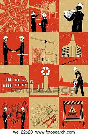 Illustrative representation showing construction View Large Photo Image Stock Image - Illustrative representation showing construction. Fotosearch
