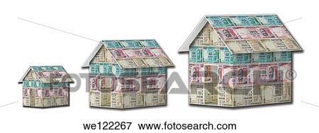 Illustrative representation showing rise in housing loan View Large Photo Image Stock Photo - Illustrative representation showing rise in housing loan. Fotosearch