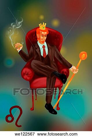 Illustrative representation showing characteristic of a Leo businessman View Large Photo Image Stock Photo - Illustrative representation showing characteristic of a Leo businessman. Fotosearch