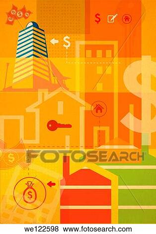 Illustrative representation showing home finances View Large Photo Image Stock Photo - Illustrative representation showing home finances. Fotosearch