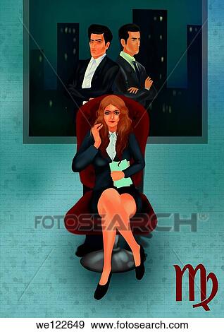 Illustrative representation showing characteristics of Virgo people View Large Photo Image Stock Photo - Illustrative representation showing characteristics of Virgo people. Fotosearch