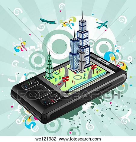 Illustrative representation showing the use of a mobile phone for planning travel View Large Photo Image Stock Image - Illustrative representation showing the use of a mobile phone for planning travel. Fotosearch