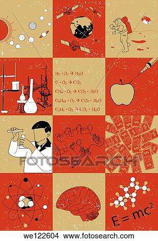 Illustrative representations of various streams of science View Large Photo Image Picture - Illustrative representations of various streams of science. Fotosearch