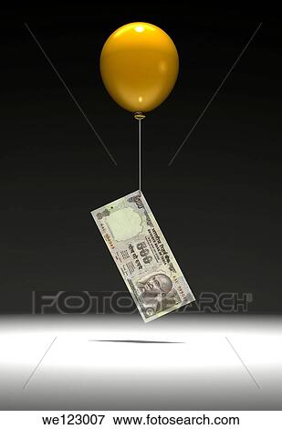 Indian five hundred Rupee note being lifted by balloon View Large Photo Image Stock Photo - Indian five hundred Rupee note being lifted by balloon. Fotosearch