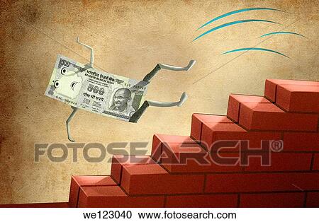 Indian five hundred Rupee note falling down from brick stairs View Large Photo Image Stock Image - Indian five hundred Rupee note falling down from brick stairs. Fotosearch